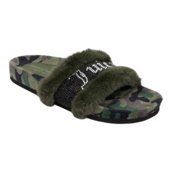 Juicy Couture Siren Slides - Green Camo - Picture 1 of 3